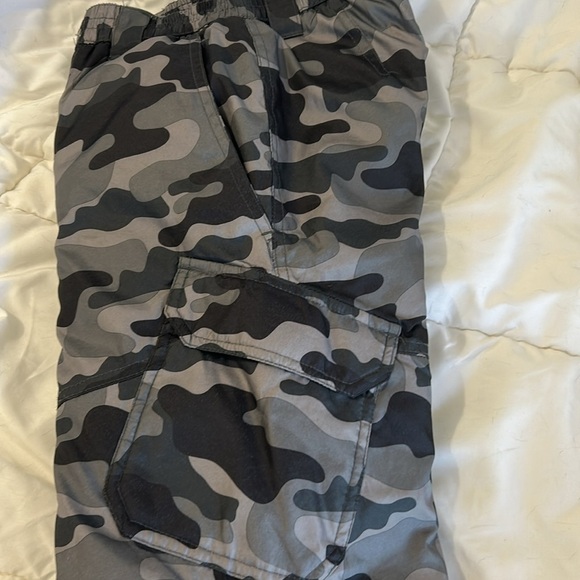 Faded Glory camouflage Snow Pants size LARGE 10-12 black gray elastic waist - Picture 5 of 6